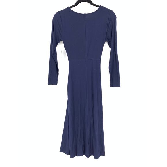 Old Navy Women's Size MP Twist Front Cutout Jersey Knit Dress Navy Blue NEW - Picture 2 of 7